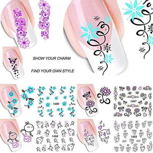 29 Sheet St. Patrick's Day Nail Art Stickers - Water Transfer Butterfly, Leaf, Flamingo & Flower Designs for Women, Girls & Kids | DIY Manicure, Salon & Party Nail Decorations
