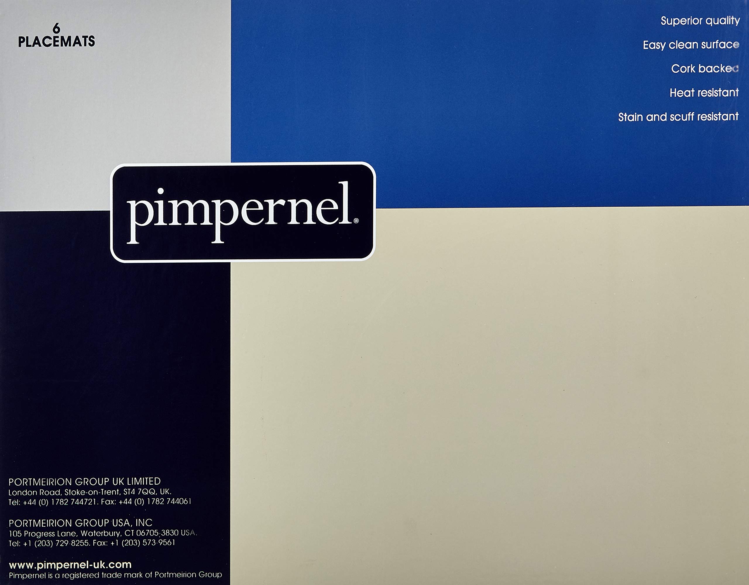 Pimpernel Classic Burgundy Brunch Placemats Set of 6 - Elegant Table Setting for Brunch, Dinner Parties & Holiday Gatherings