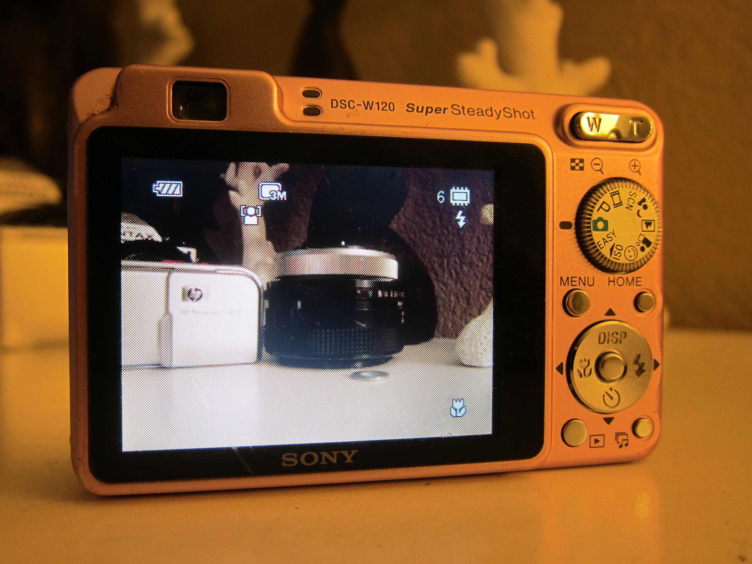 Sony Cybershot DSCW120/P 7.2MP Digital Camera with 4x Optical Zoom & Super Steady Shot - Pink | Compact Point & Shoot Camera for Travel, Vlogging & Everyday Photography