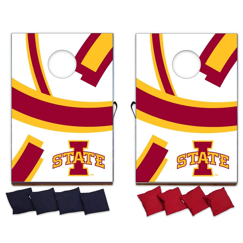 Iowa State University Cornhole Bag Toss Game Set - Official College Team Logo Outdoor Lawn Game for Tailgating, Backyard Parties & Picnics
