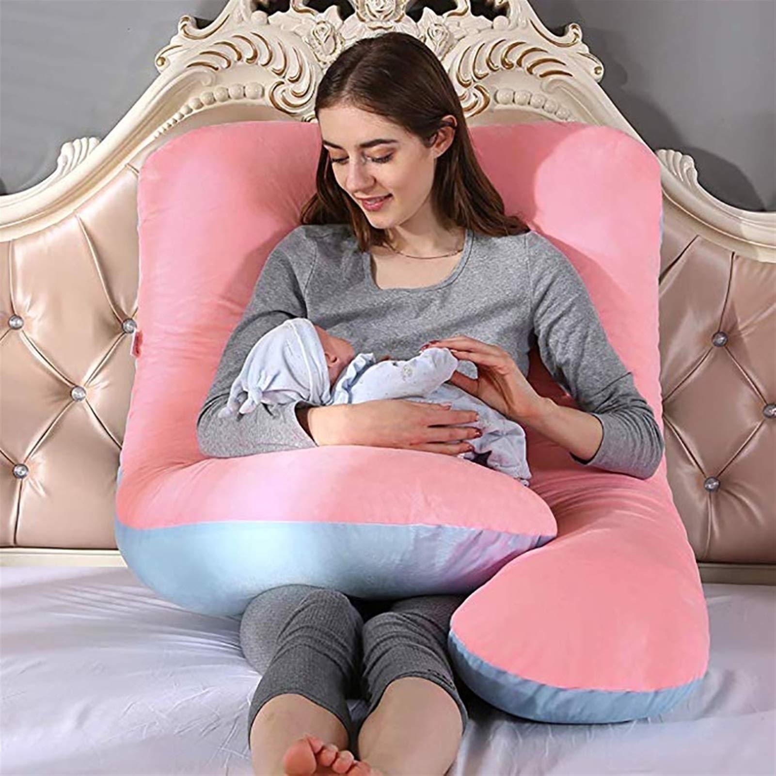 U-Shaped Pregnancy Pillow for Maternity Support - Full Body Pillow for Pregnant Women & Side Sleepers - Comfortable Nursing & Maternity Cushion - Perfect for Sleeping, Breastfeeding & Relaxation at Home