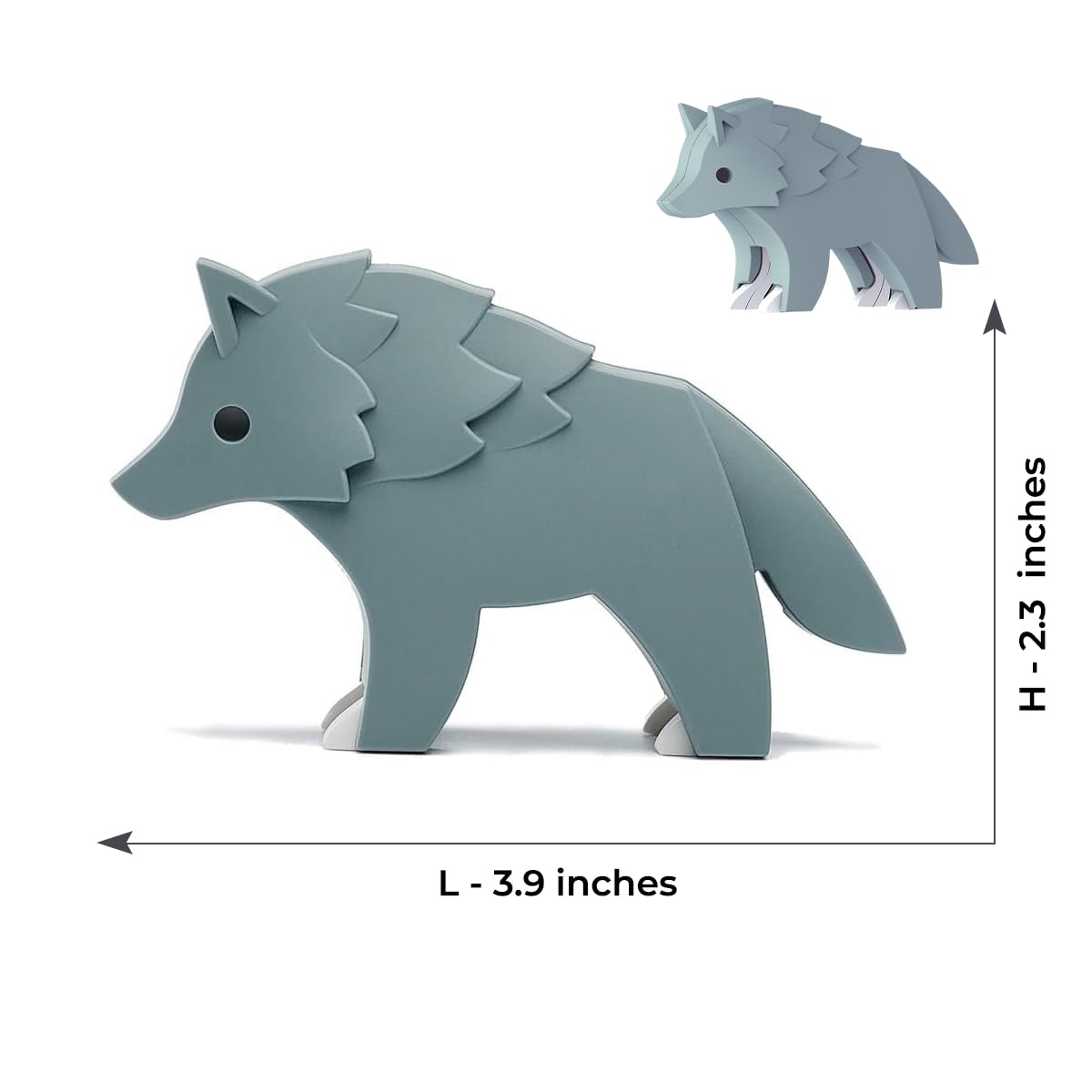 HalfToys Wolf Magnetic 3D Puzzle - STEM Educational Building Toy for Kids Ages 3+ | Interactive Brain Teaser & Early Learning Animal Figurine Set | Perfect Birthday Gift for Boys & Girls | Fun Classroom & Homeschool Activity for Preschoolers