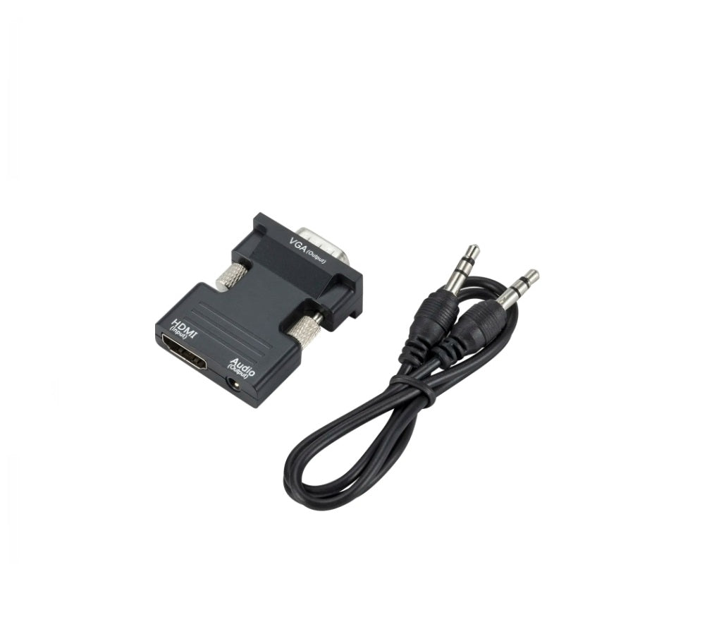 HDMI to VGA Adapter Converter - High-Speed 1080P Video Cable for Laptop, PC, Monitor, Projector - Ideal for Home Office, Classroom & Business Presentations