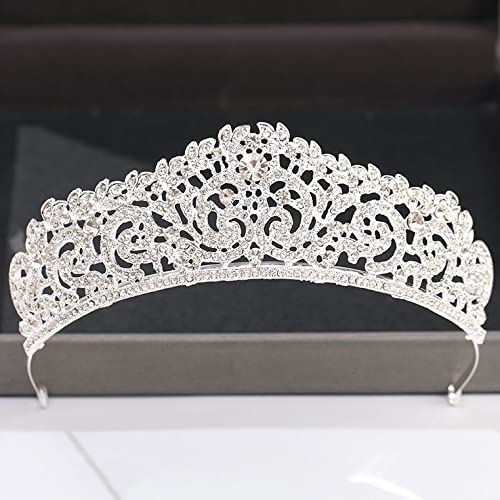 Elegant Black Zinc Plated Crystal Rhinestone Tiara Crown for Women – Wedding Hair Jewelry & Bridal Accessories | Perfect for Brides, Prom, Pageants, and Special Occasions