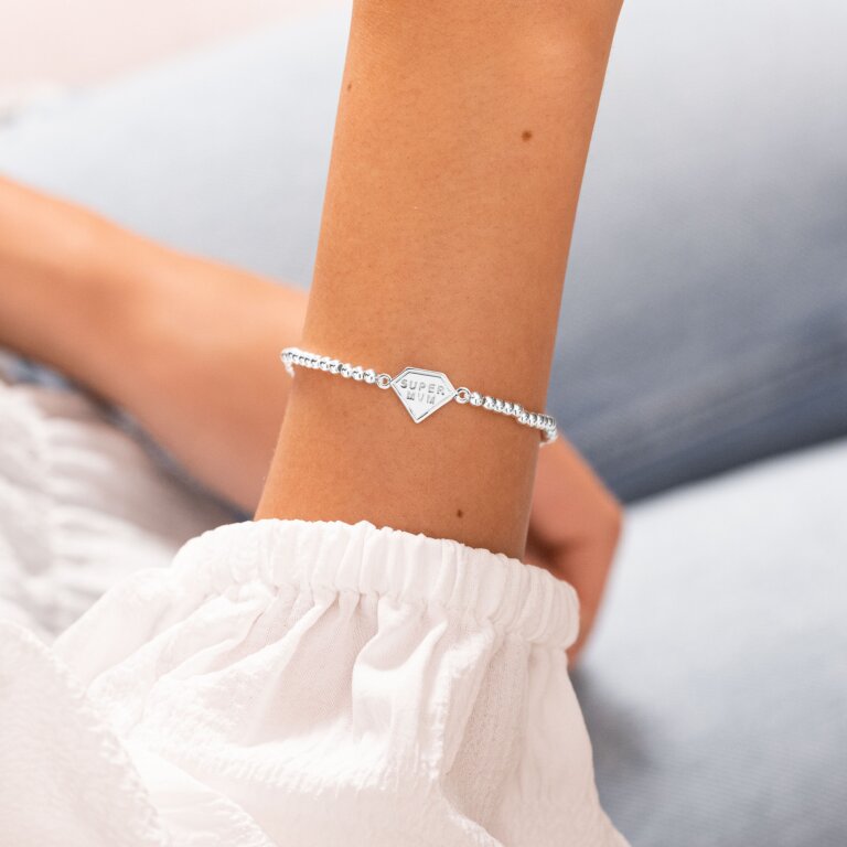 Joma Jewellery Bracelet - A Little Super Mum - Elegant & Stylish Gift for Moms, Perfect for Mother's Day, Birthday & Special Occasions