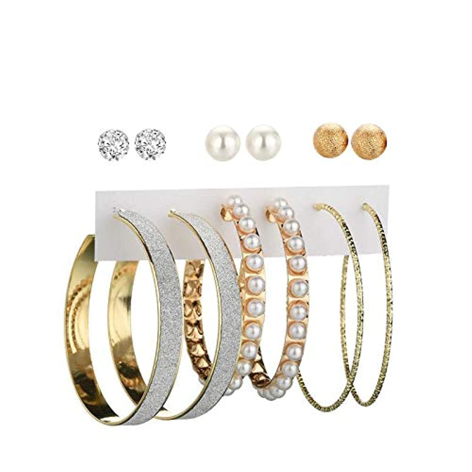 YouBella Stylish Gold Plated Stud and Hoop Earrings Set for Women & Girls - Latest Western Jewelry Gift (YBEAR_32869) | Perfect for Parties, Dating & Everyday Wear
