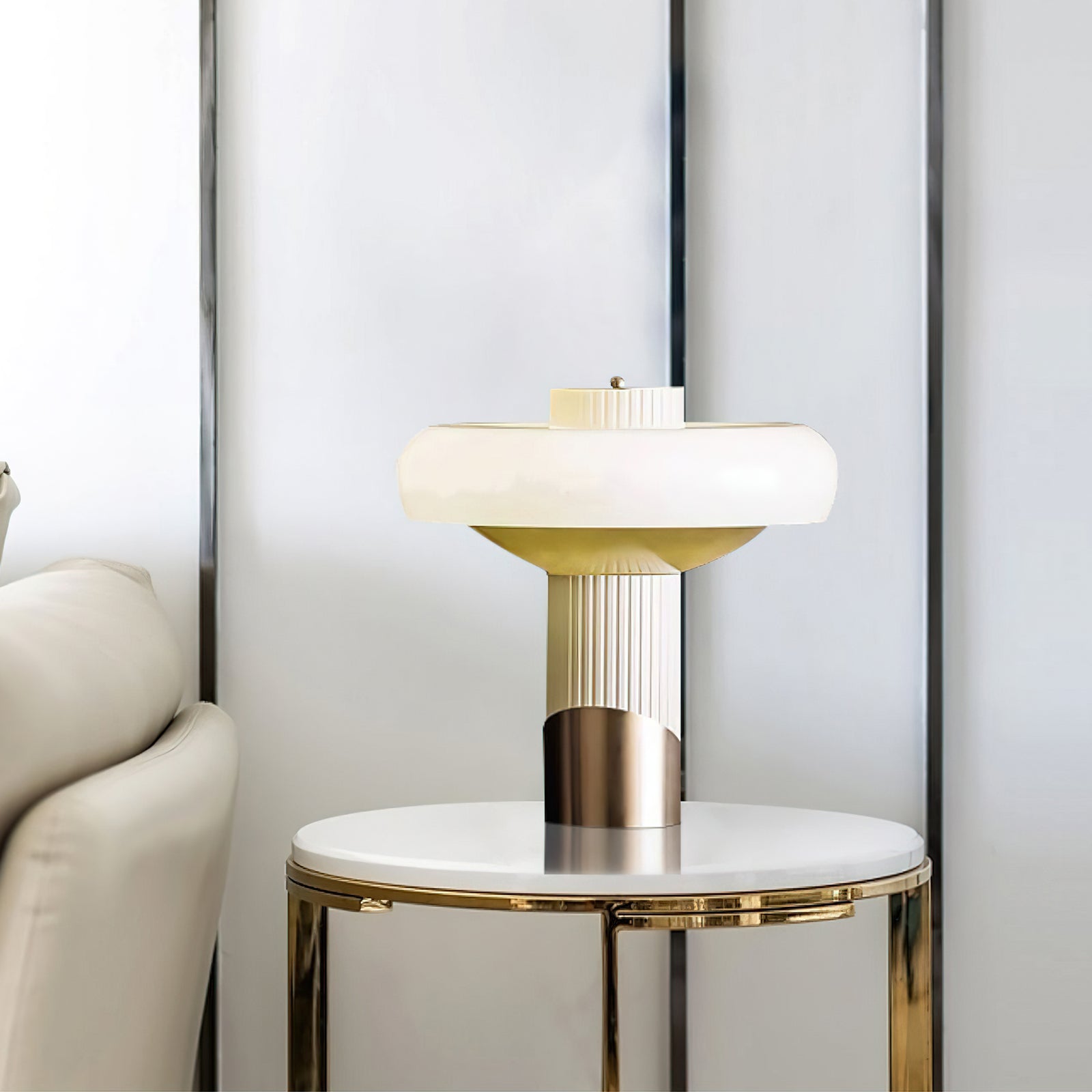 Kamberlyn Modern Table Lamp - Stylish Bedside & Living Room Lighting for Home Decor | Energy Efficient LED Desk Lamp for Office, Bedroom, or Study