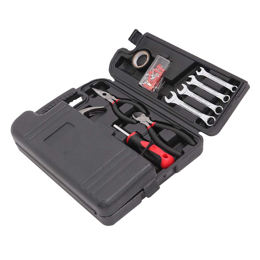 GT4-LY 136-Piece Tool Set in Red - Complete Home Repair & DIY Tool Kit for Mechanics, Carpenters, and Household Use