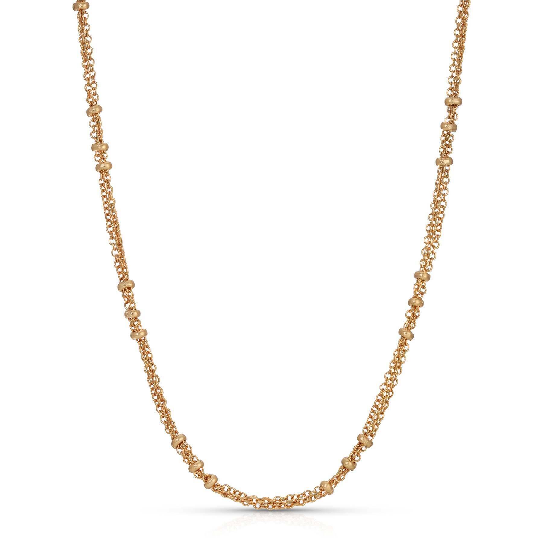 Minimalist 18K Gold Plated Station Chain Necklace for Women - Elegant Layering & Everyday Wear - Perfect for Gifts, Parties & Office Attire