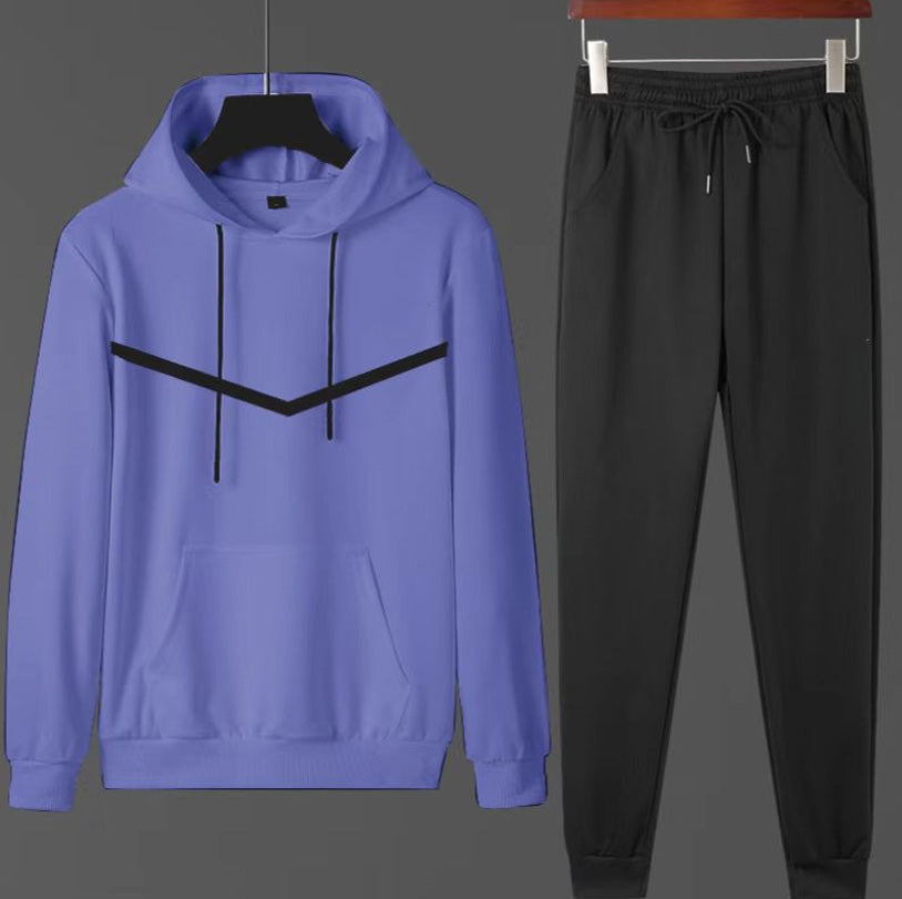 Men's Hooded Sweatshirt 2-Piece Set - Casual Pullover Hoodie & Jogger Pants Outfit (XN2094) | Comfortable Lounge Wear for Home, Gym, and Street Style Fashion