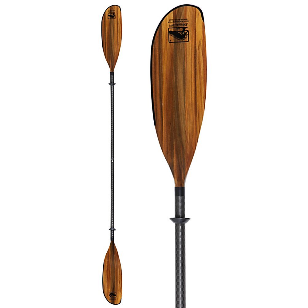 Bending Branches Navigator Wood 2-Piece Kayak Paddle - Premium Lightweight Canoe Oar for Touring & Fishing - Perfect for Lakes, Rivers & Coastal Kayaking Adventures