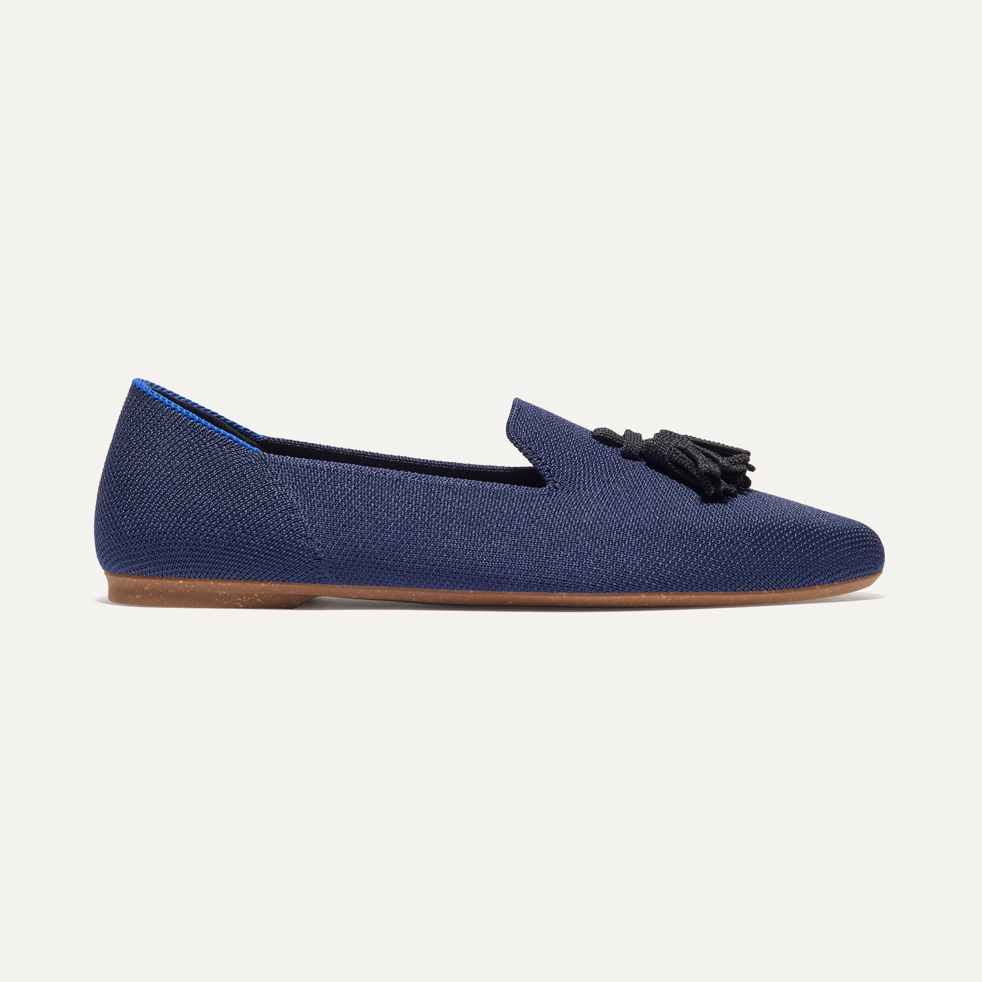 **Stylish Almond Tassel Loafers for Men - Deep Navy Blue Slip-On Shoes | Perfect for Business Casual, Office Wear & Formal Occasions**
