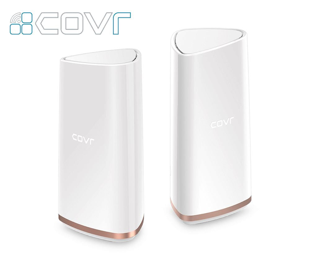 D-Link COVR-2202 AC2200 Tri-Band Whole Home Mesh WiFi System (3-Pack) - Seamless Coverage for Large Homes, Gaming & 4K Streaming