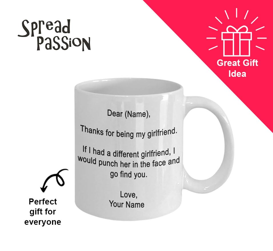 Personalized Girlfriend Coffee Mug - Custom Name & Photo Gift for Her - Perfect for Valentine's Day, Anniversary & Birthday - Ideal for Home, Office & Romantic Surprises