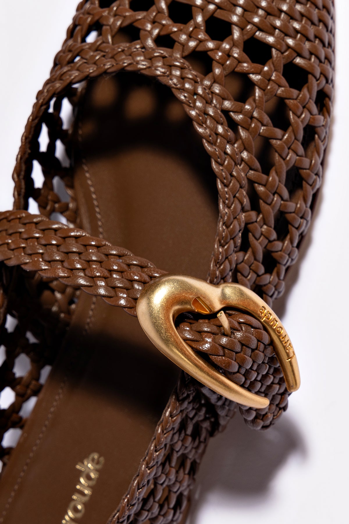 Verona Macrame Ballet Flat Shoes - Soft Burnt Umber Leather for Women | Comfortable & Stylish for Casual Wear, Office & Date Nights