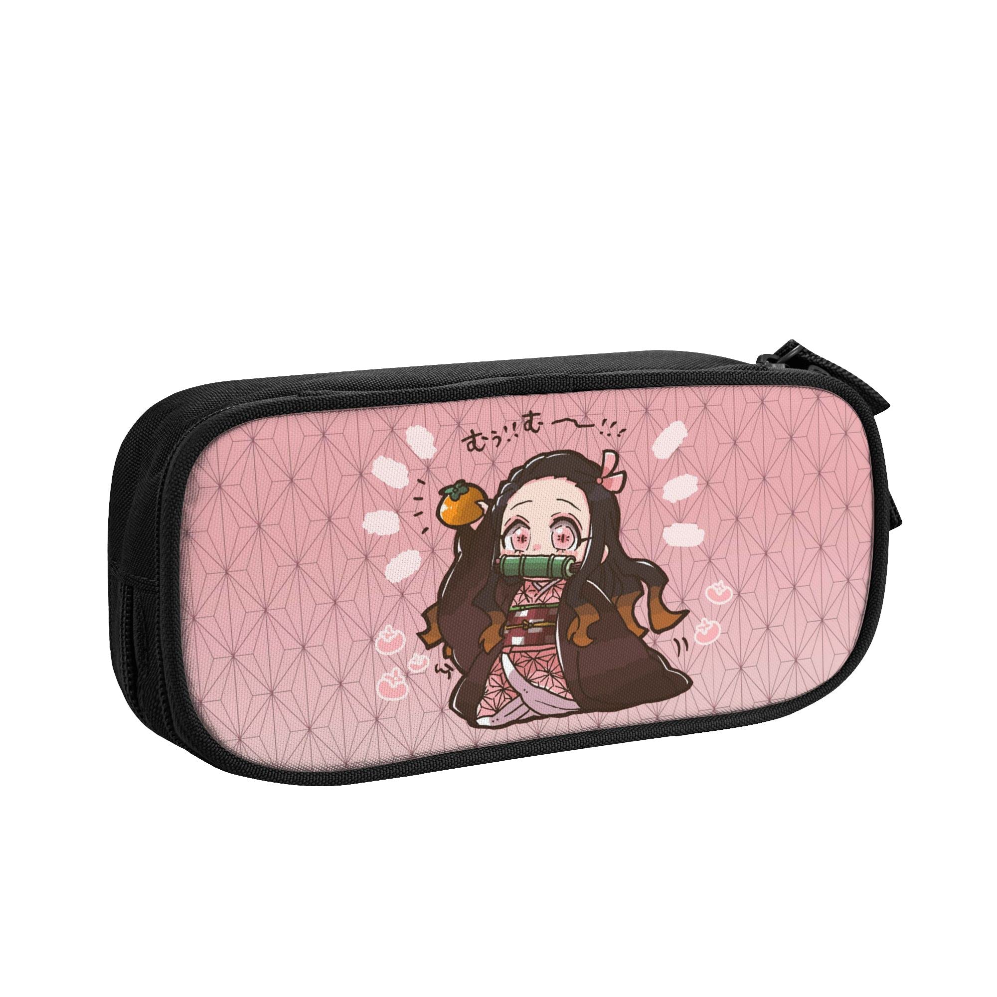 Demon Slayer Anime Pencil Case - Large Capacity Cute Cosmetic Bag for School & Travel