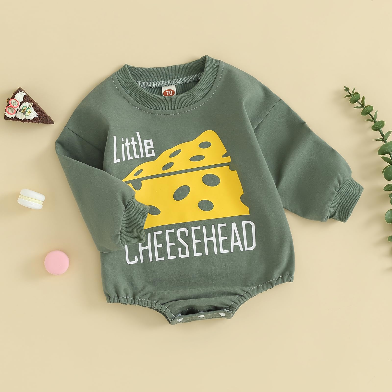 Adorable Newborn Baby Football Outfit - Long Sleeve Pullover Bodysuit for Boys & Girls | Game Day, Fall & Winter Clothes | Perfect for NFL Parties, Family Photos & Holiday Gatherings