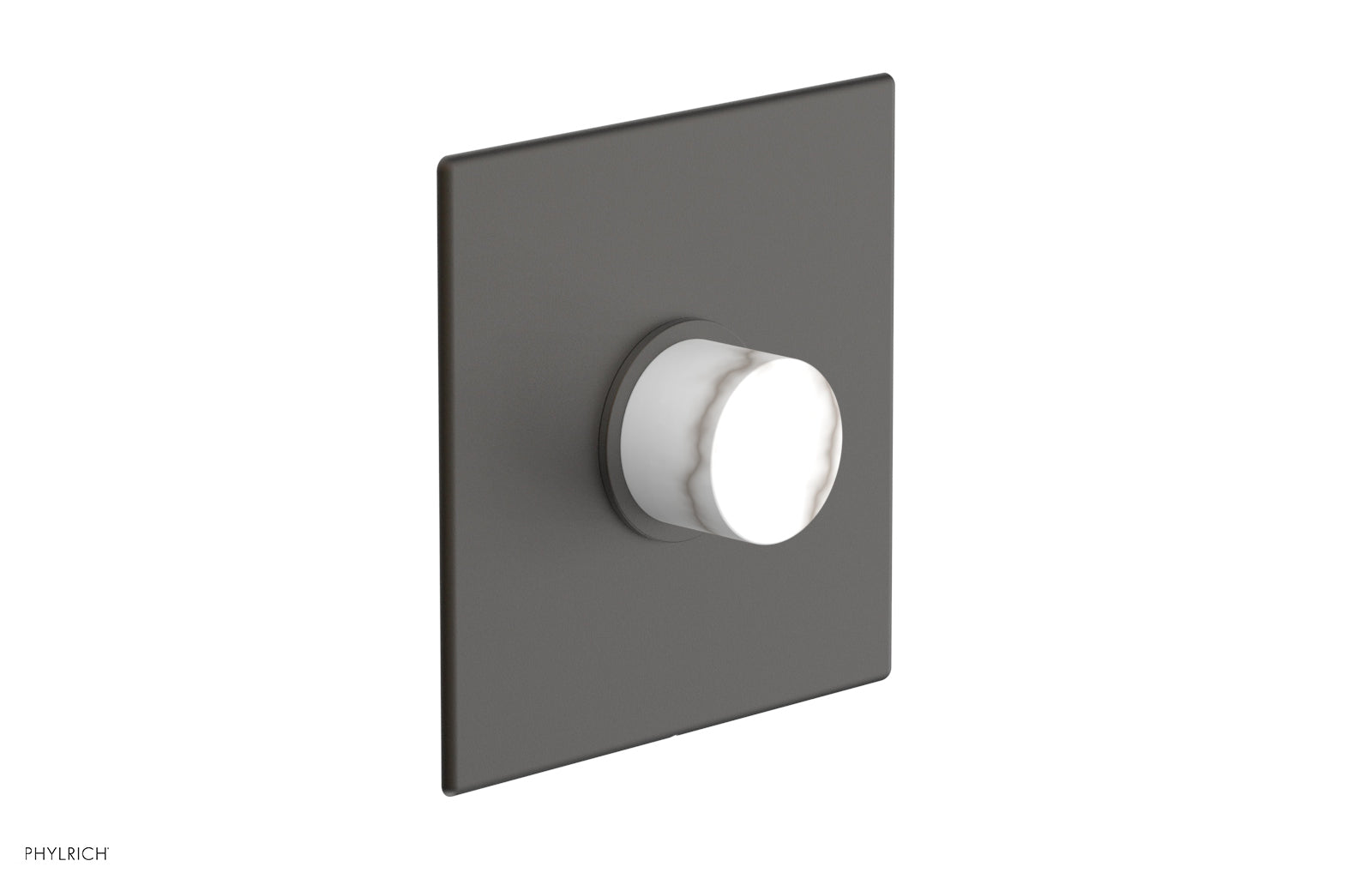 BASIC II 3/4 Thermostatic Shower Trim Kit - White Marble Finish - Perfect for Modern Bathroom Renovations & Spa-Like Shower Experience