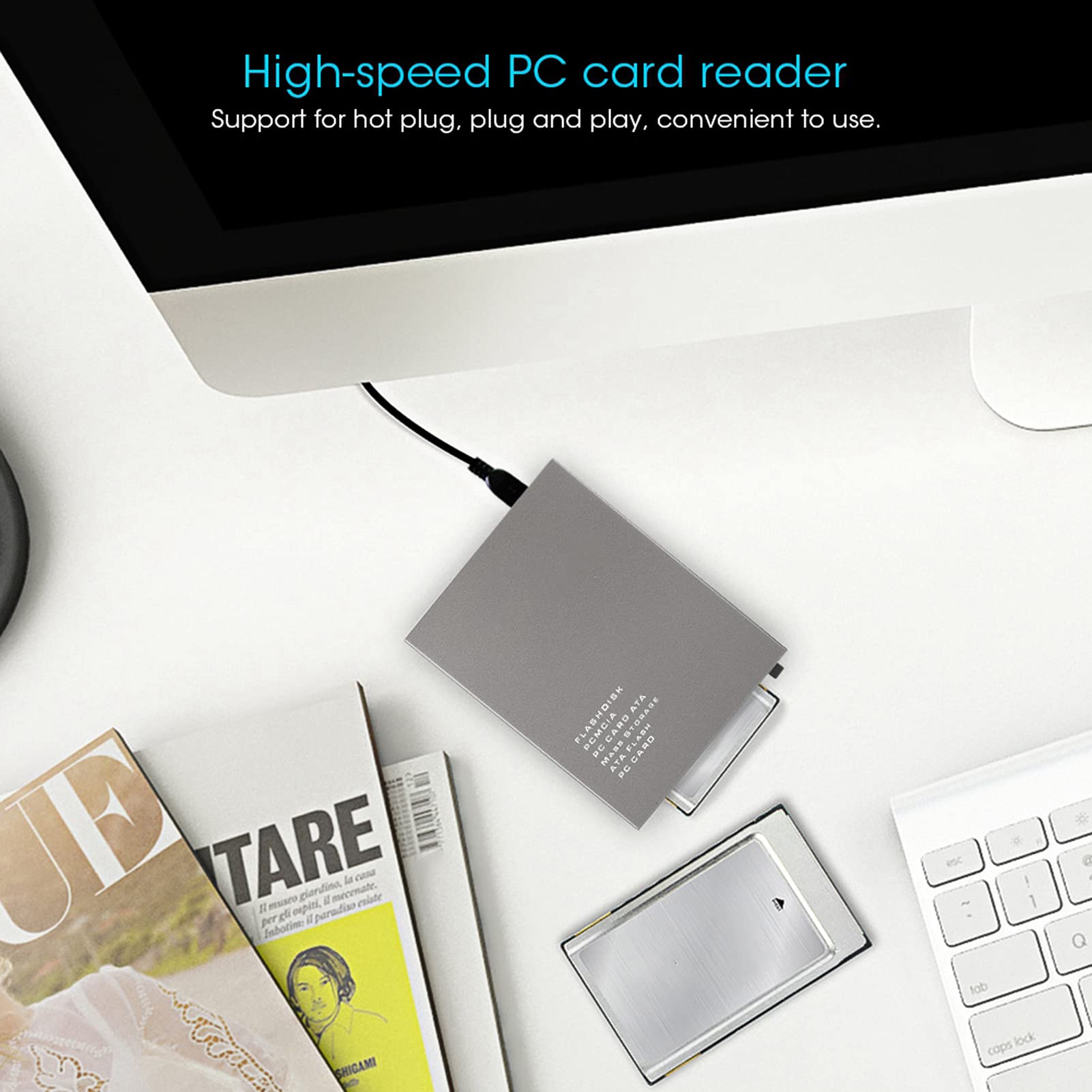USB 2.0 Card Reader - SD/ATA Flash Memory Card Adapter for PC & Laptop | Fast Data Transfer for Photos, Videos & Files