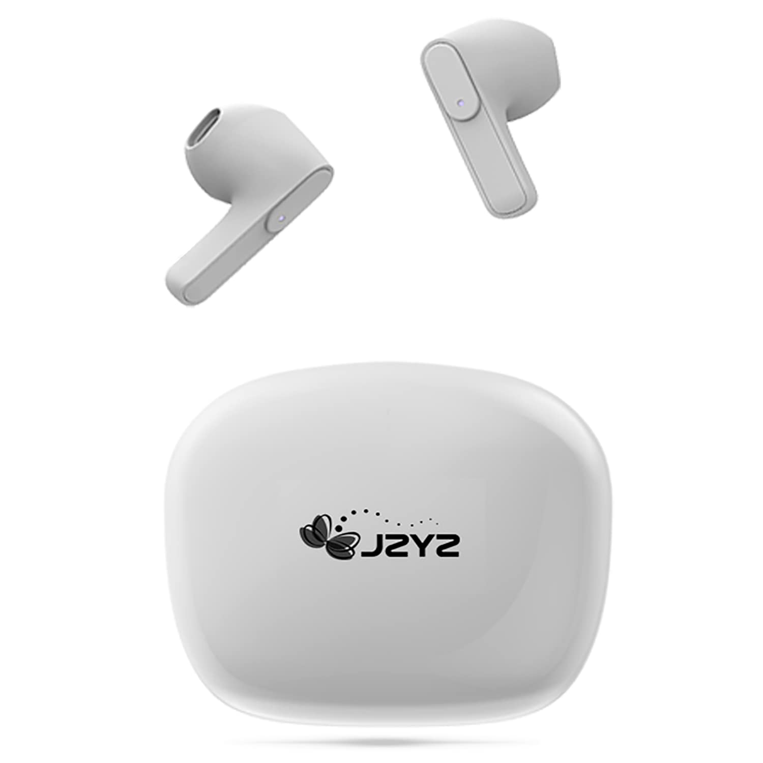 Premium True Wireless Earbuds Bluetooth 5.0 - Lightweight In-Ear Headphones with Built-in Mic, Deep Bass & Long Range - Includes Charging Case (White) - Perfect for Gym, Running, Commuting & Work Calls