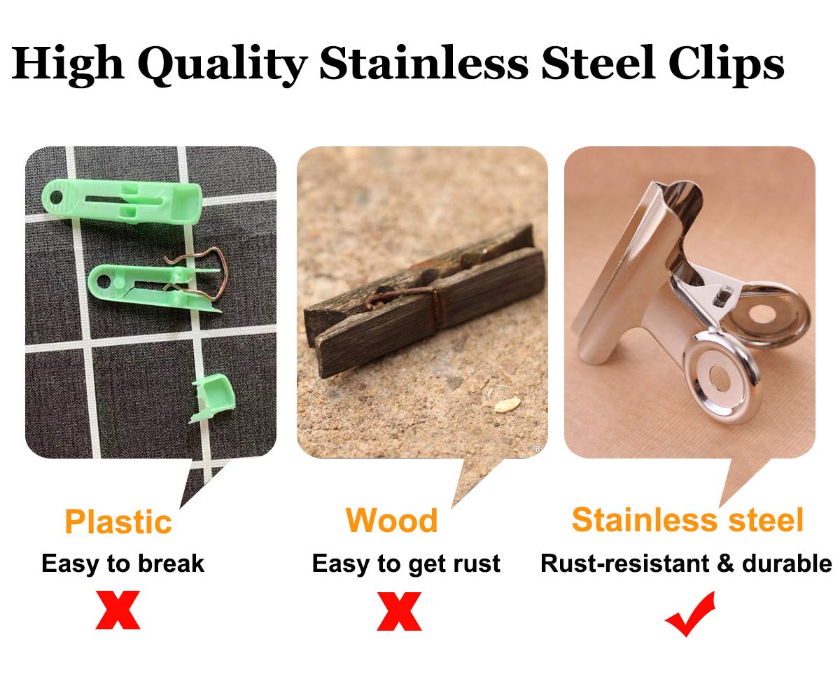30 Pack AIRFISH 1.25 Inch Silver Metal Bulldog Clips with Storage Box - Heavy Duty Hinge Clips for Paper, Photos, Crafts, Art Hanging & Office Organization - Perfect for Bulletin Boards, DIY Projects & Home Decor