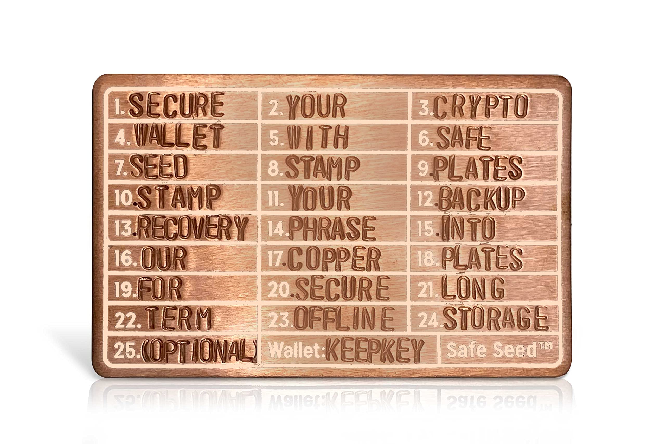 Premium Cryptocurrency Metal Wallet - 12-25 Word Recovery Passphrase Backup Kit with 2 Copper Plates & Soft Case | Secure Crypto Seed Phrase Storage for Bitcoin, Ethereum | Ideal for Cold Storage & Disaster Recovery