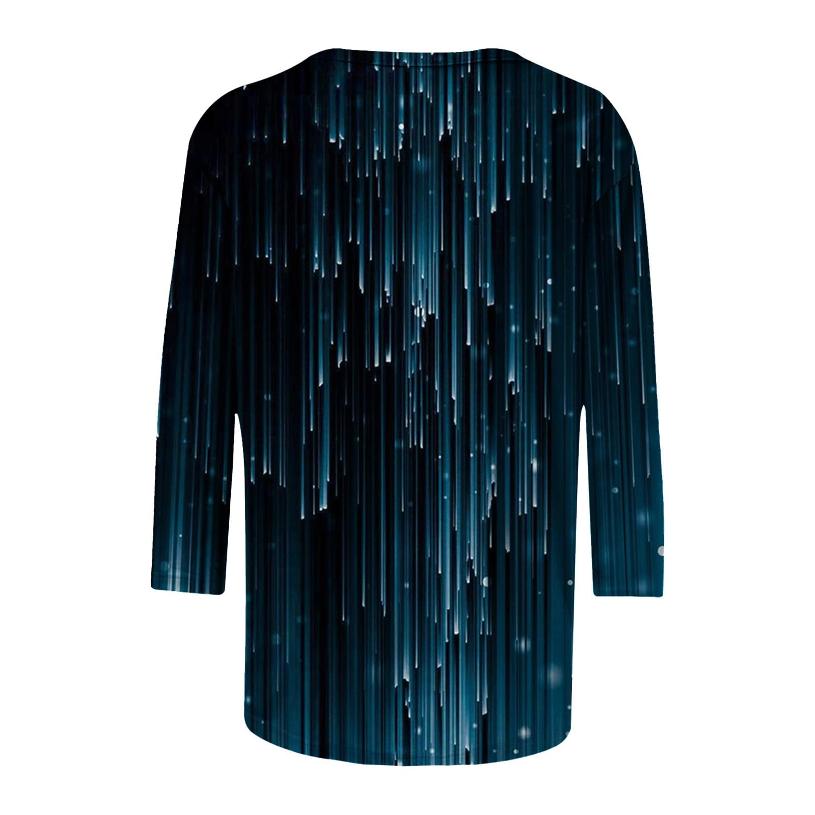 Oelaio Plus Size Tops for Women - 3/4 Sleeve Glitter Blouse & Sparkly Crewneck T-Shirt | 2024 Fashion Summer Shirts | Perfect for Casual Outings, Parties & Office Wear