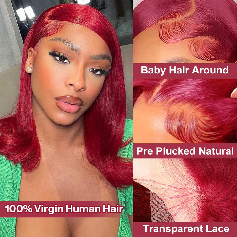 Eullair 13x4 Lace Front Human Hair Wig - Short Bob Style with Retro Flip Ends for Women | Perfect for Daily Wear, Cosplay & Special Occasions