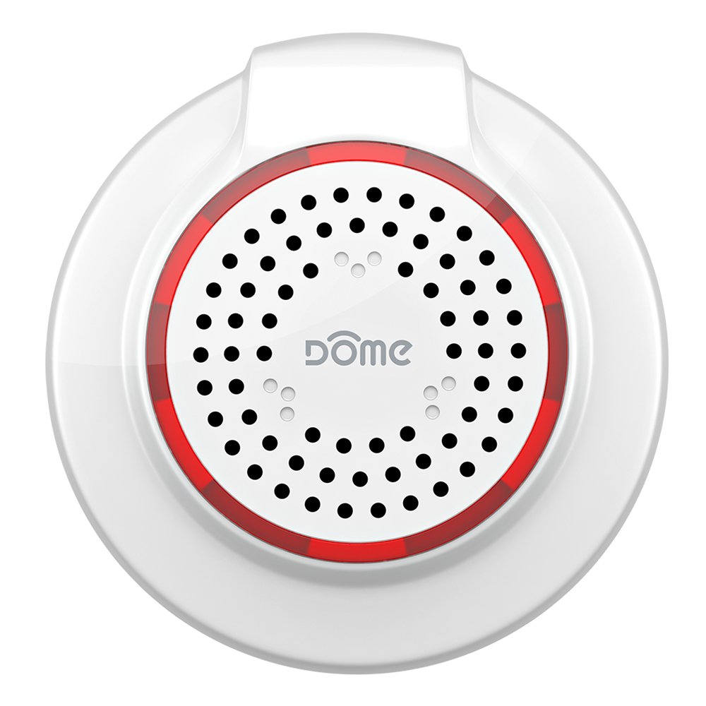 Wireless Z-Wave Battery-Powered Dome Home Security Siren & Chime Alarm System for Smart Home Automation - Perfect for Home Security, Garage Alerts & Smart Device Integration