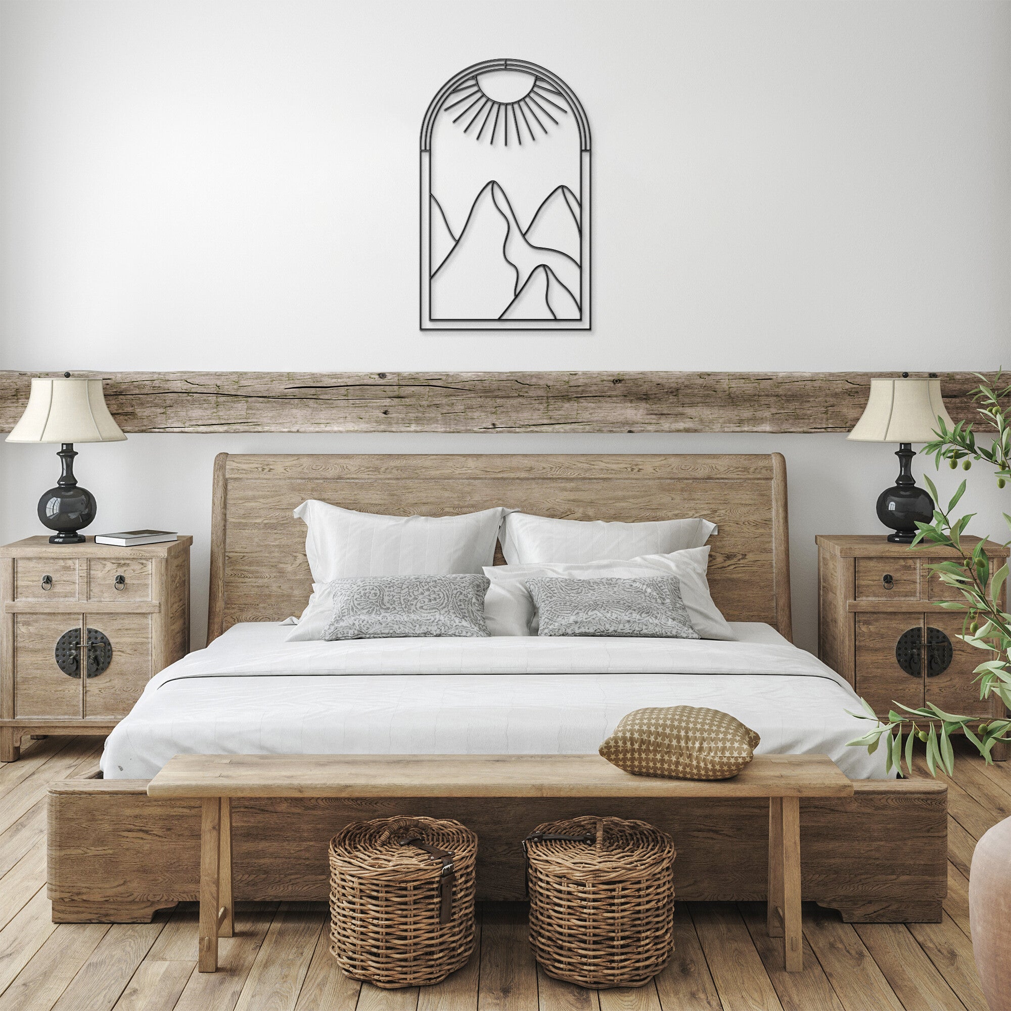 Spring Mountain Metal Wall Art Decor - Handcrafted Modern Home Decor for Living Room, Bedroom & Office - Perfect for Rustic & Contemporary Interior Design