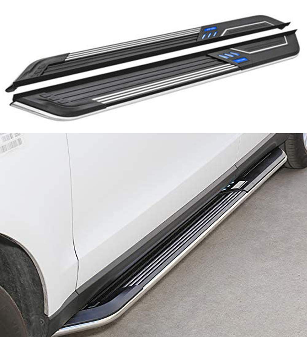 **2011-2021 Jeep Grand Cherokee Running Boards - Heavy Duty Side Steps with Nerf Bars for Enhanced Protection & Easy Access - Perfect for Off-Roading & Daily Commute**