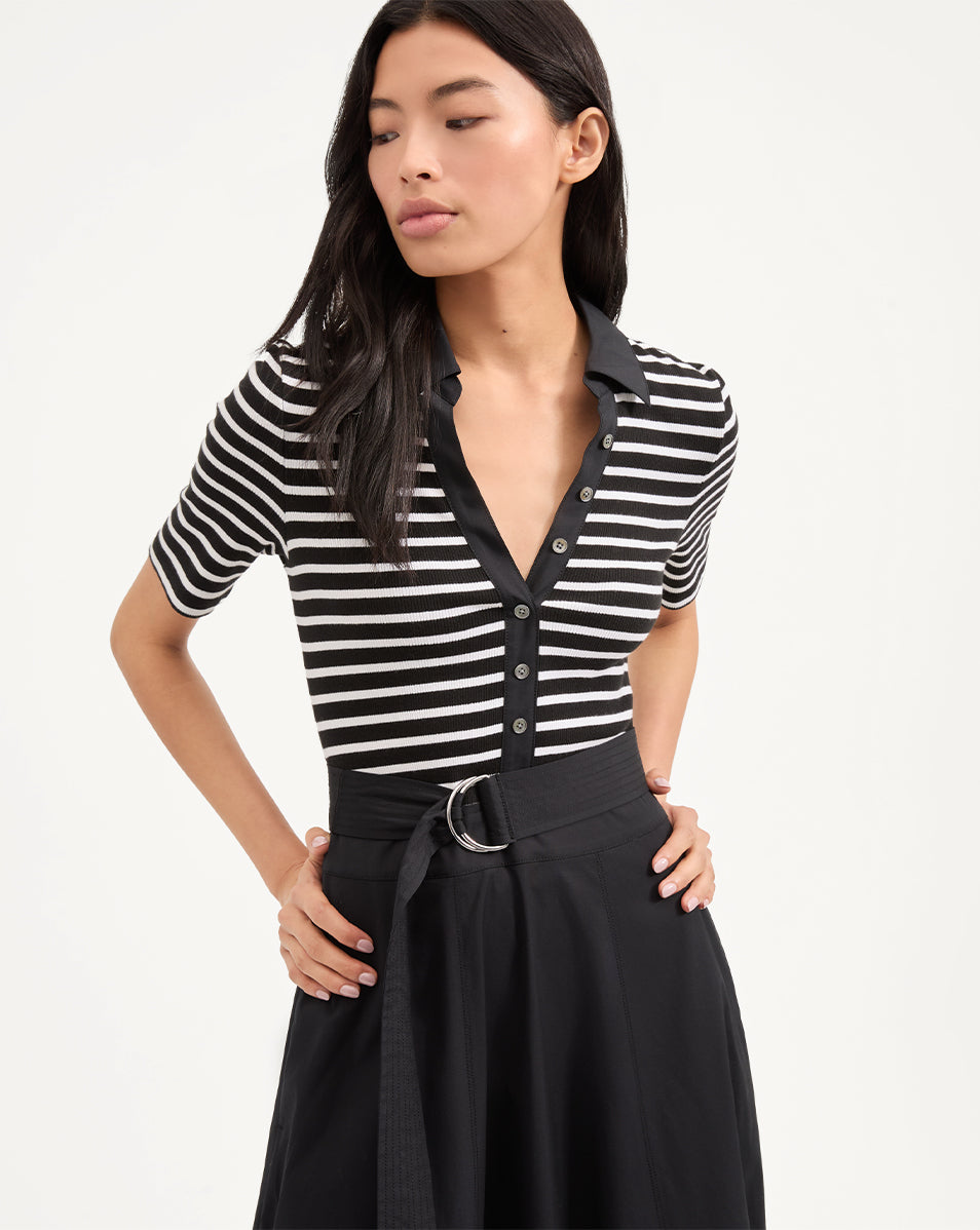 Delise Mixed Media Dress - Stylish & Comfortable Women's Fashion for Casual Outings & Date Nights