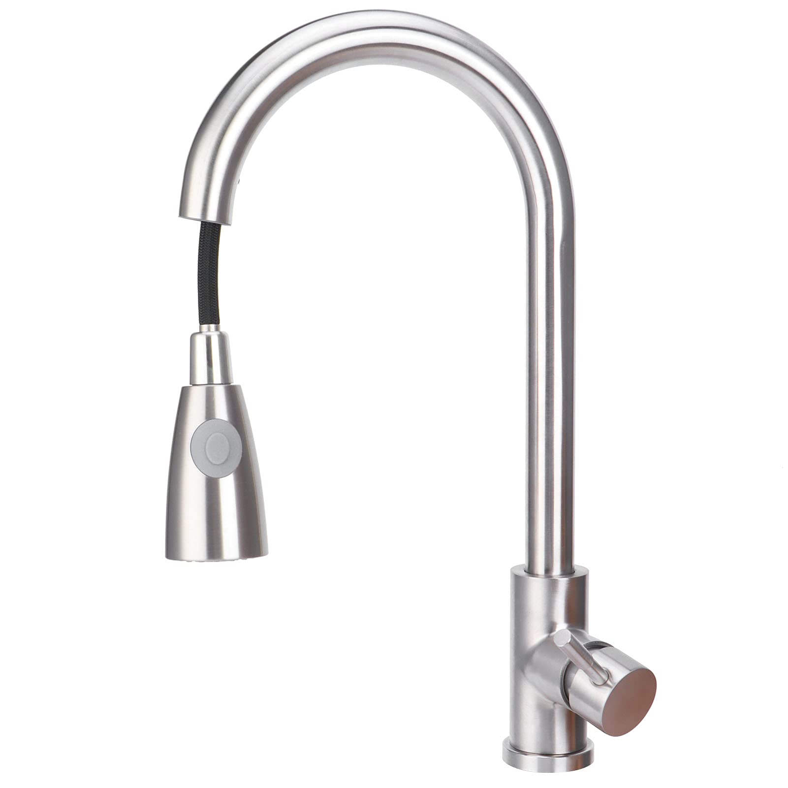 Alvinlite High Arc Single Handle Pull Down Sprayer Kitchen Faucet - Stainless Steel Sink Faucet for Home, Hotel, Bar & Restaurant | Perfect for Washing Dishes, Filling Pots & Cleaning Vegetables