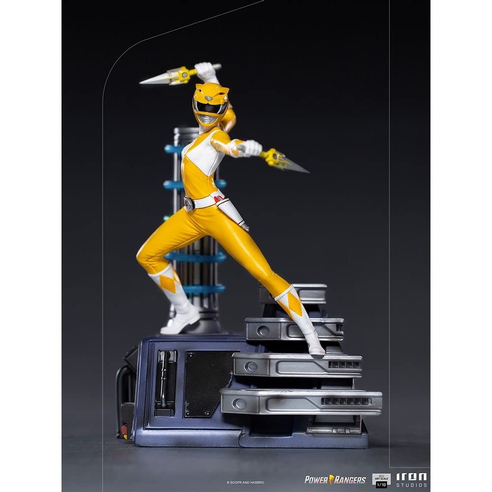 Iron Studios Mighty Morphin Power Rangers Yellow Ranger BDS Art Scale 1/10 Statue - Collectible Action Figure for Fans & Display - Perfect for Home Decor, Office Display, and Power Rangers Collections