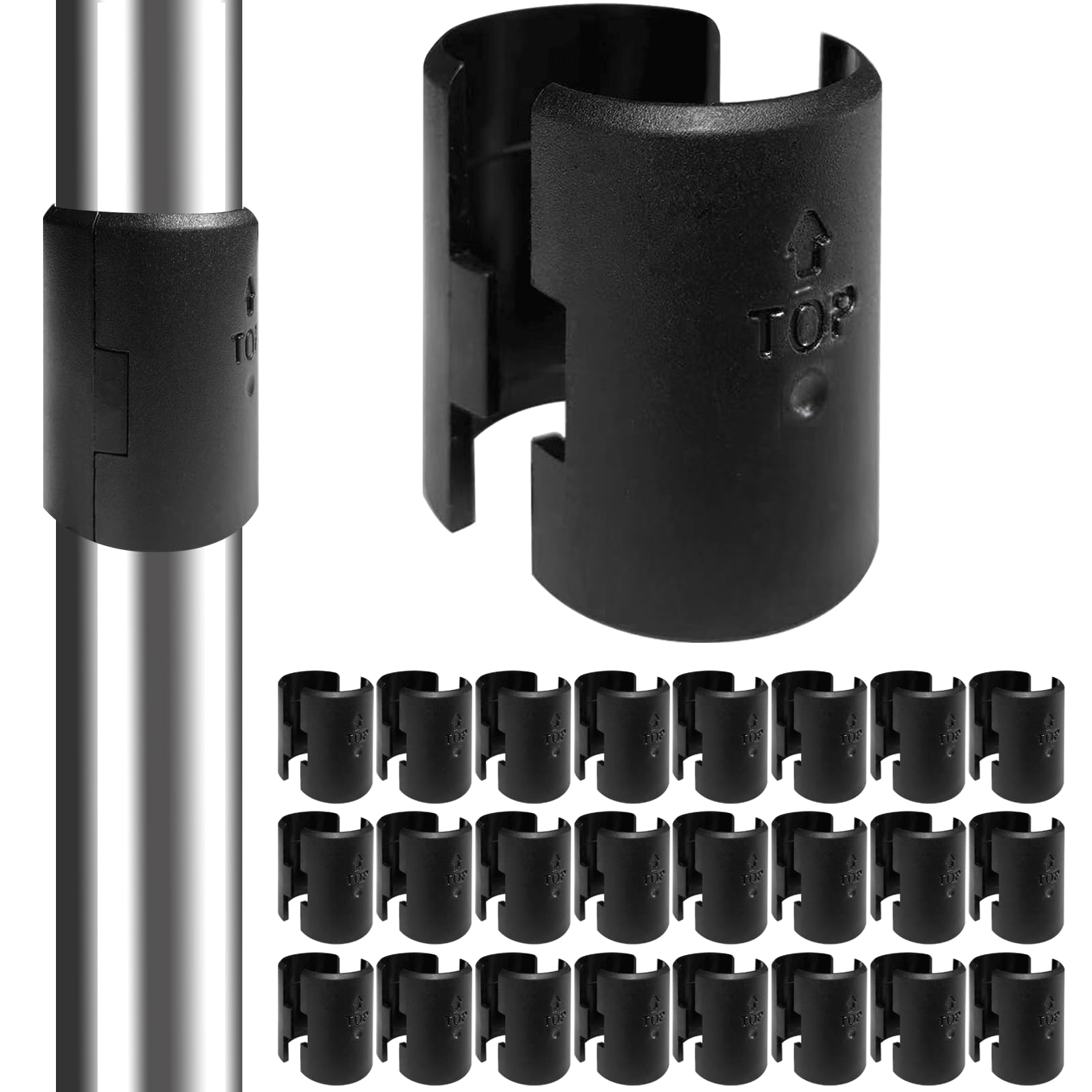 28 Pack Wire Shelf Clips - 3/4
