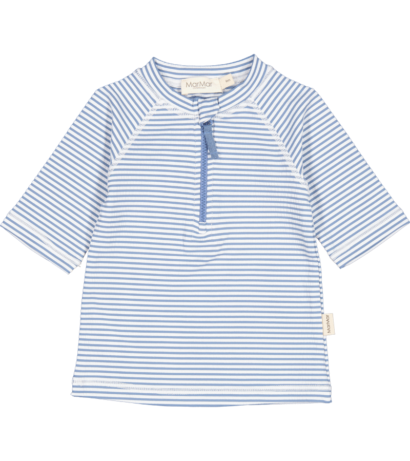 MarMar Copenhagen Dark Sky Stripe Swinston Swim Tee - UV Protection Swim Shirt for Men & Women | Beach, Pool & Water Sports