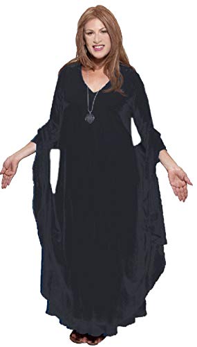 LOTUSTRADERS Women's Vintage Moroccan Maxi Dress with Hood - Boho Layered Flowy Long Dress for Beach, Festival & Casual Wear (Style V878)