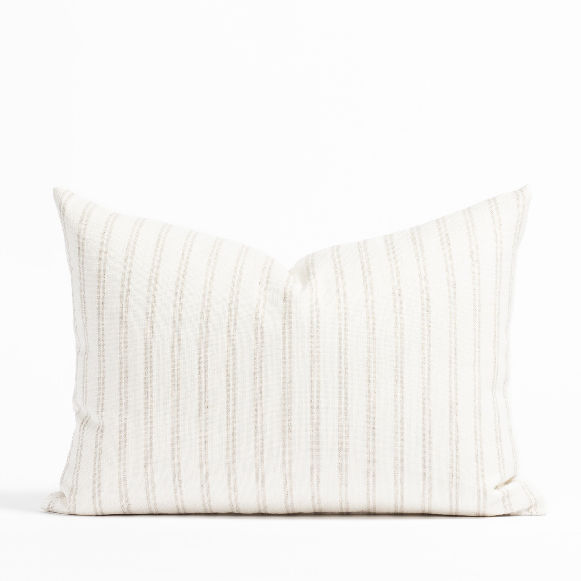 Conway Stripe 14x20 Lumbar Pillow Cover - Parchment Color Decorative Throw Pillow for Sofa, Bed & Couch - Home Decor Accent for Living Room, Bedroom & Office