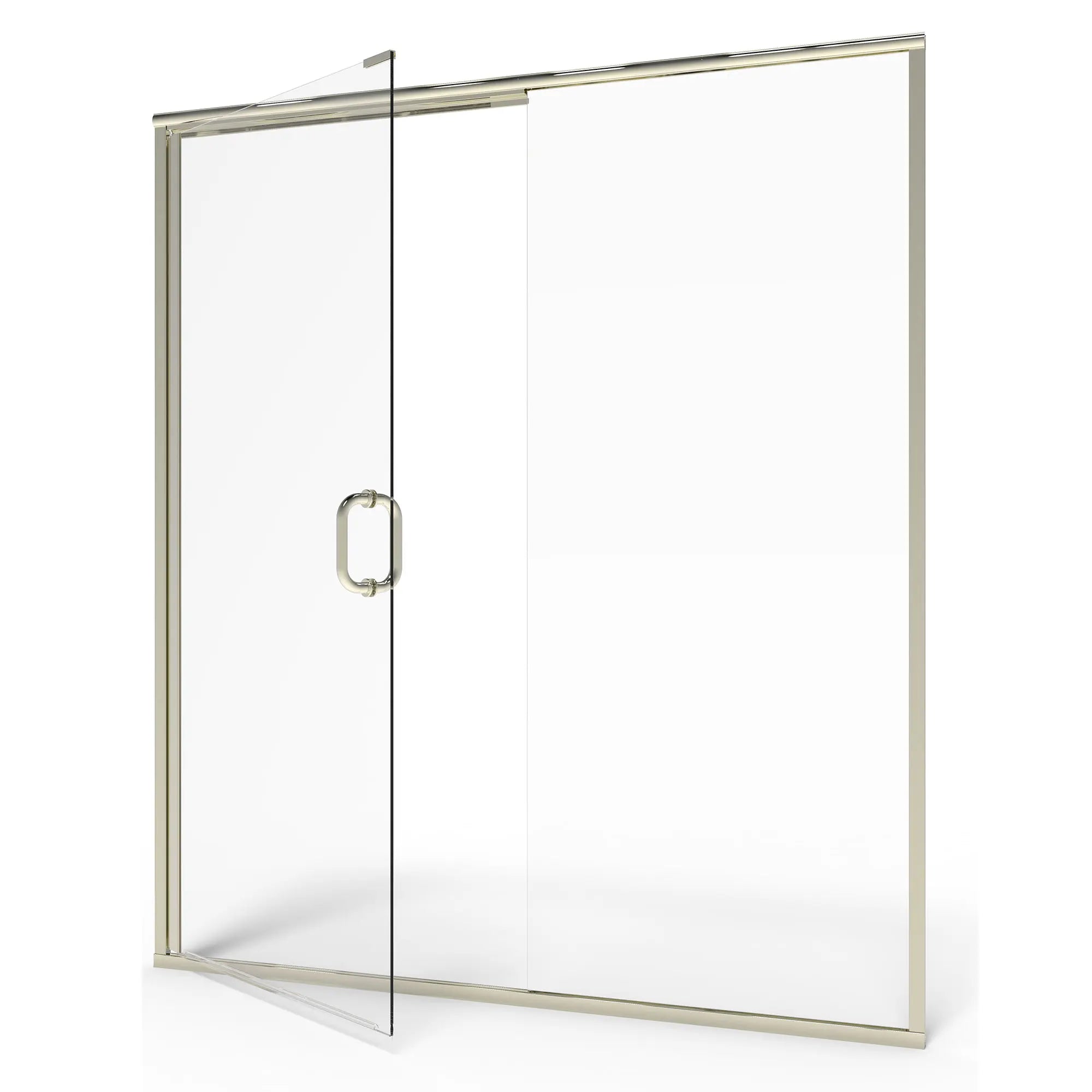 60 x 76 Inch Semi-Frameless Glass Shower Door with Panel - Modern Bathroom Upgrade for Walk-In Showers & Bathtub Enclosures