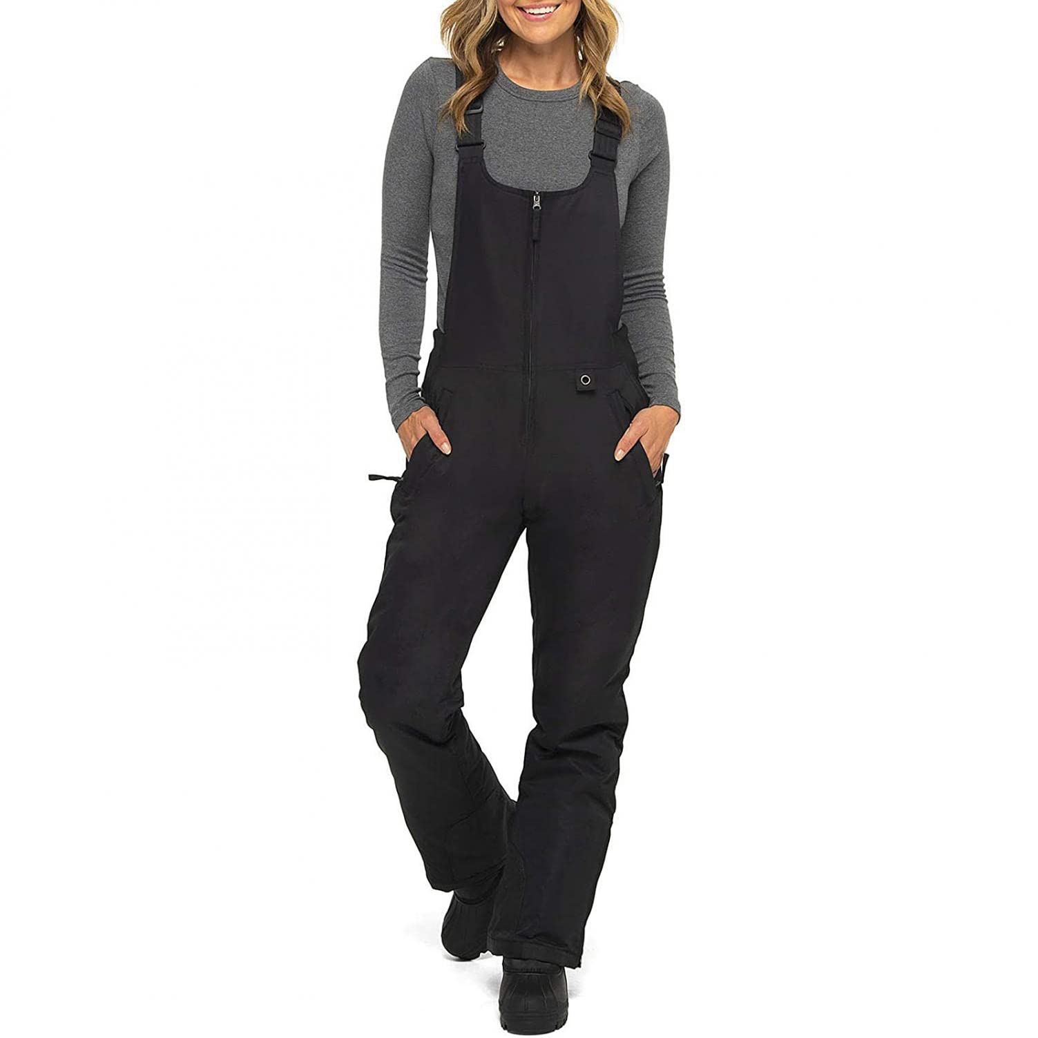 Women's Insulated Snow Bib Overalls - Waterproof Winter Ski Pants for Women, Warm Snowboarding & Skiing Overalls for Cold Weather - Perfect for Skiing, Snowboarding & Outdoor Winter Activities