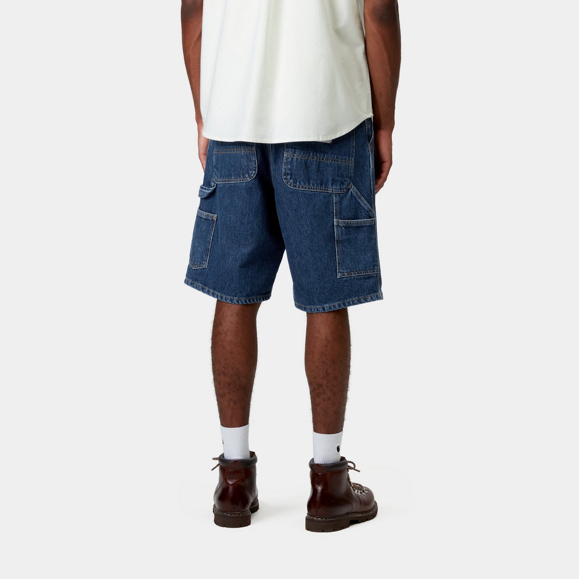 Single Knee Short Denim Jeans | Blue Stone Washed | Casual Wear for Men & Women | Perfect for Summer Outings & Beach Trips