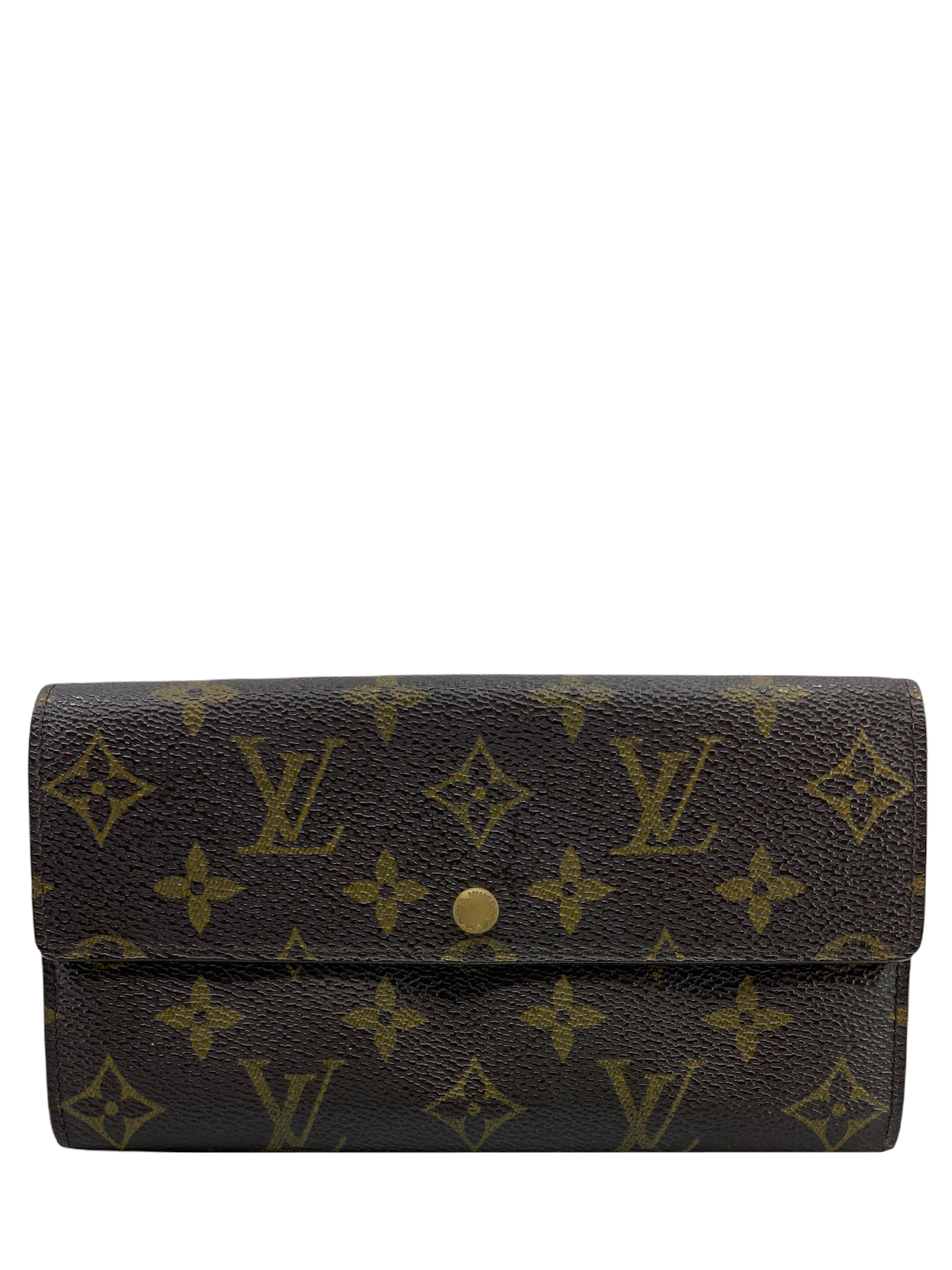 Authentic Louis Vuitton Monogram Canvas Long Flap Wallet for Women - Luxury Bifold Zip Around Purse Organizer - Perfect for Everyday Use, Travel & Gift Giving