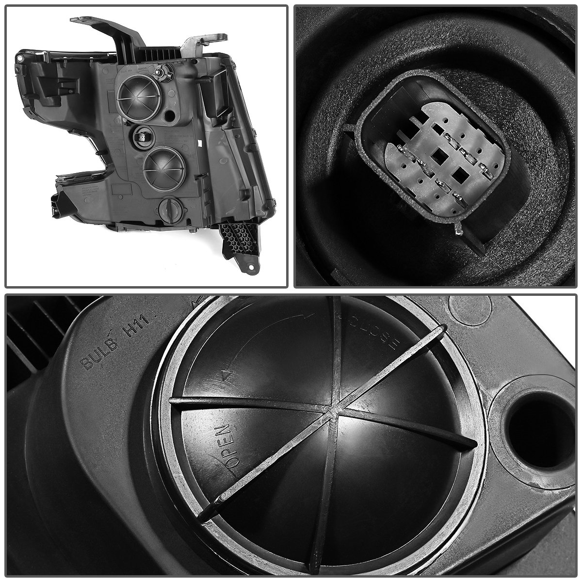 Auto Dynasty Smoked Lens Clear Corner DRL Headlights & Fog Lights Kit Compatible with Chevy Tahoe Suburban - Upgrade Your Night Driving Safety for Off-Road Adventures & Daily Commutes