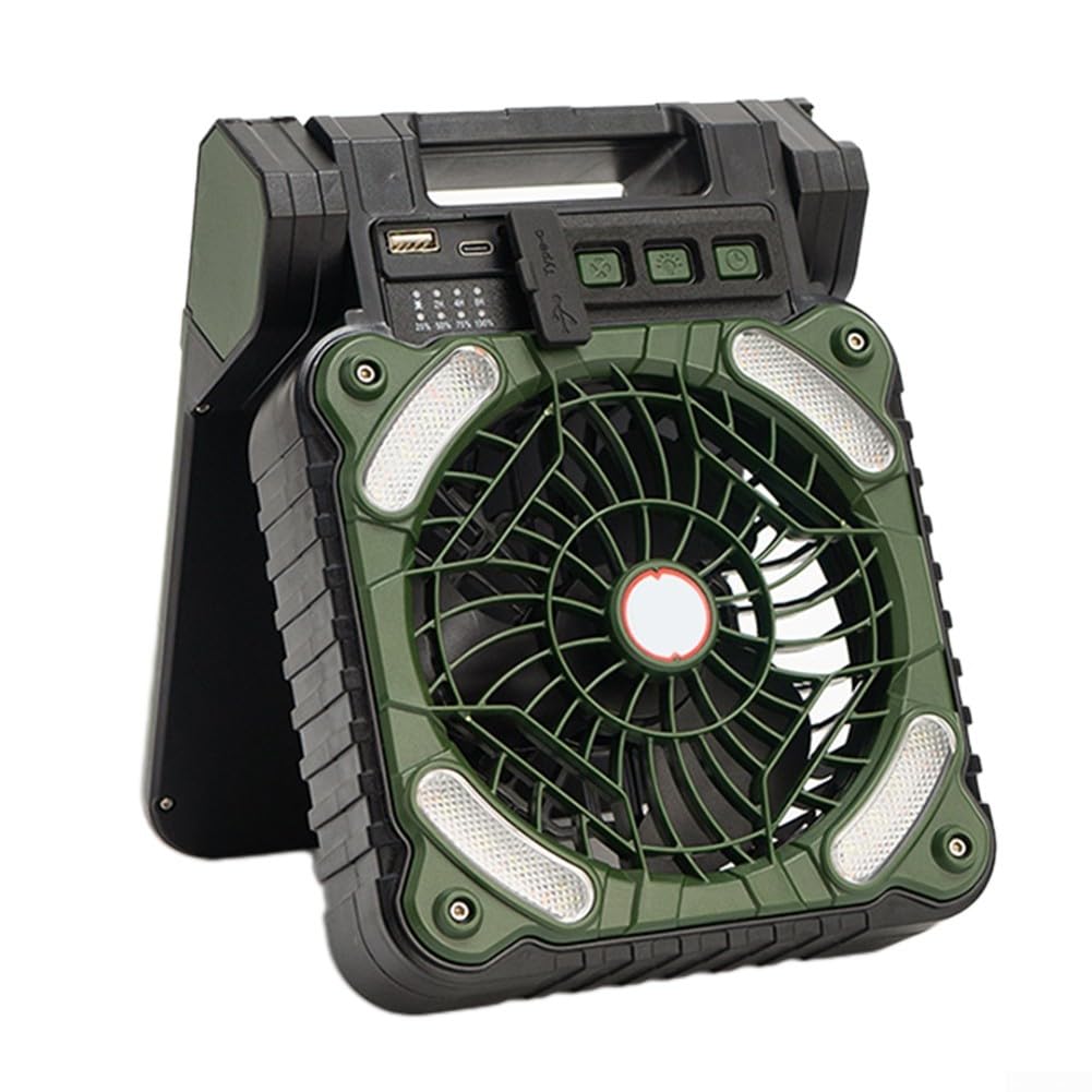 Portable Lightweight Foldable Fan with 3 Adjustable Speeds - Perfect for Camping, Travel, and Outdoor Adventures (Yellow)