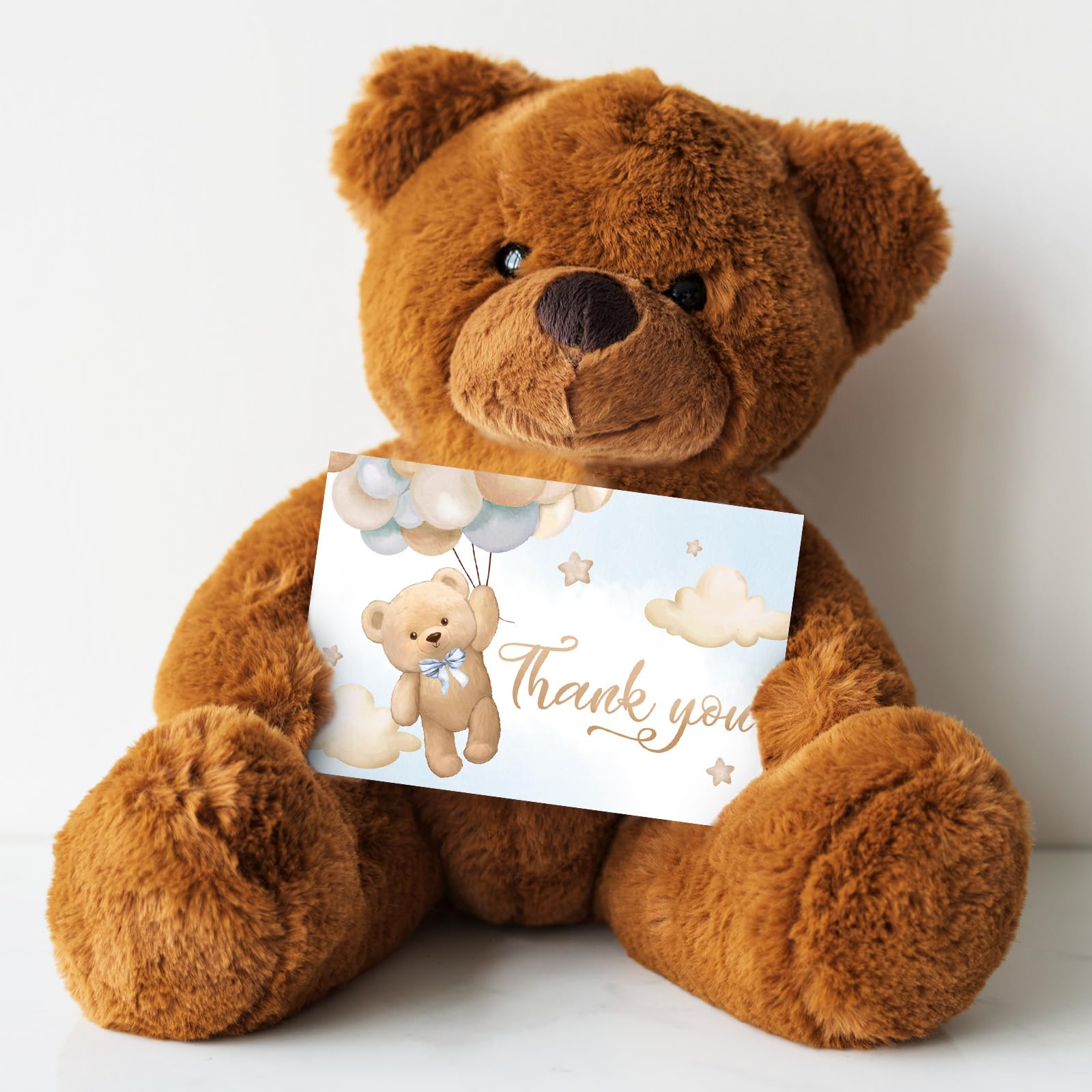 Whaline 24Pcs Watercolor Bear Thank You Cards with Envelopes & Stickers - 4x6 Inch Blank Note Cards for Birthday, Wedding, Baby Shower - Perfect for Party Invitations, Gifts & Greetings