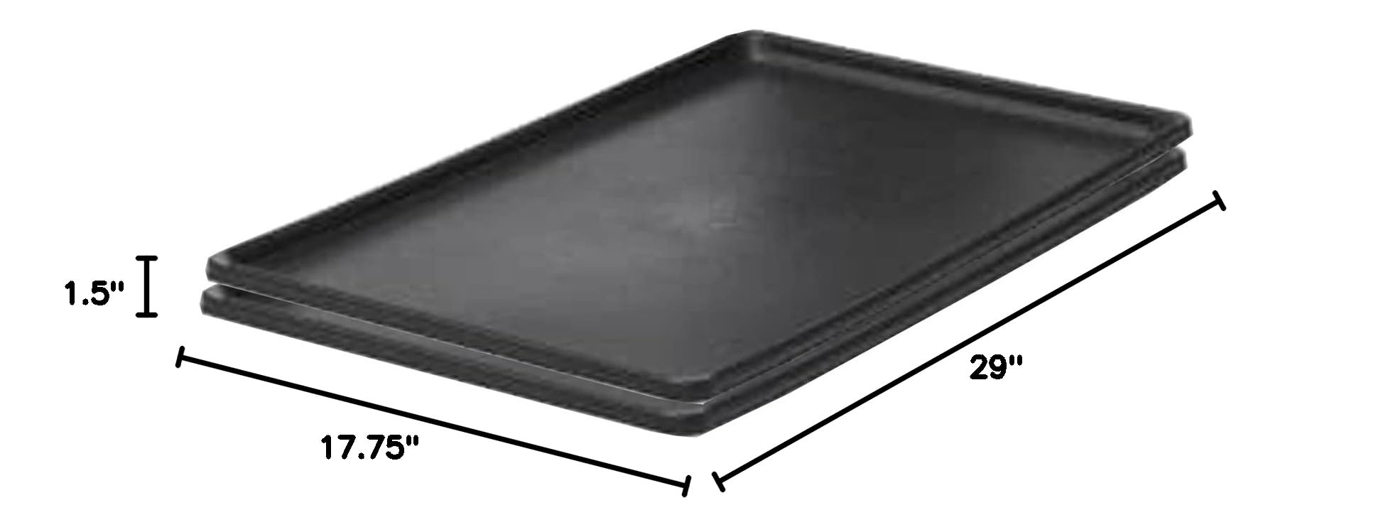 2 Pack Black Plastic Seed Trays for 30