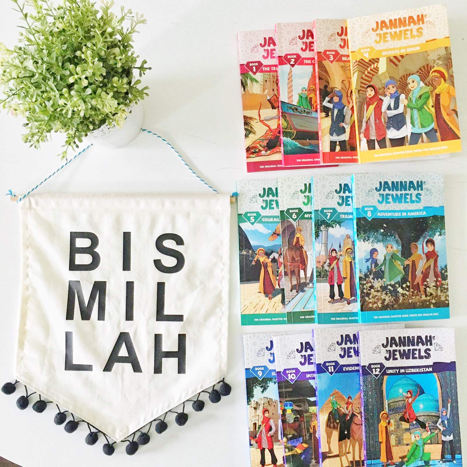 Jannah Jewels Complete 12-Book Islamic Chapter Book Set for Muslim Kids - Diverse Children's Book Series | Perfect for Bedtime Stories, Islamic Education & Multicultural Learning
