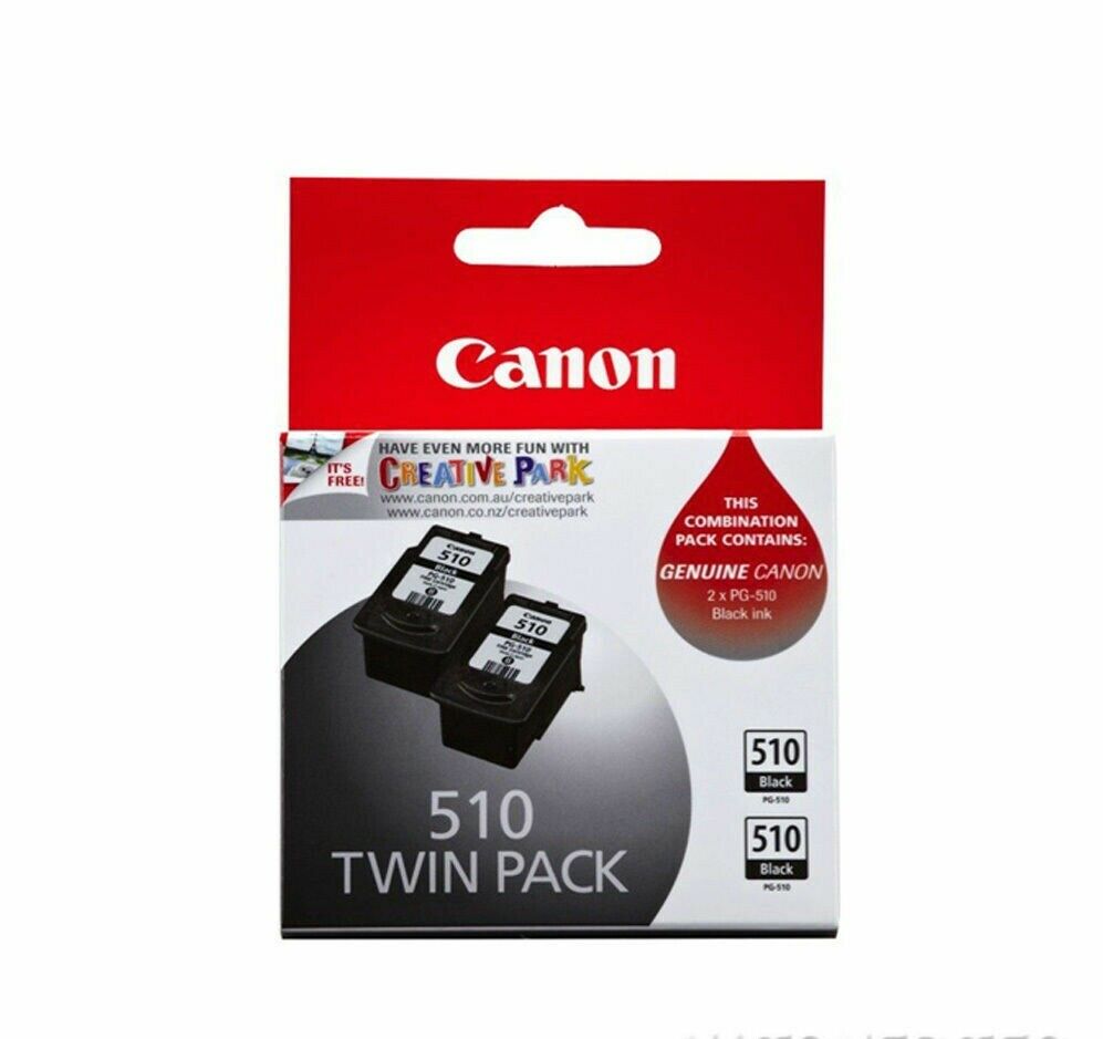 Canon PG510 Twin Pack Fine Black Ink Cartridge - Compatible with MP480, MP260, MP240, MP270, MP490, MX320, MX330 Printers | High-Quality Replacement Ink for Home & Office Printing