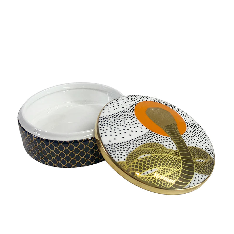 Cobra Rising Ceramic Box - Premium Handmade Decorative Storage Box for Home & Office | Perfect for Jewelry, Keepsakes, and Gift Packaging