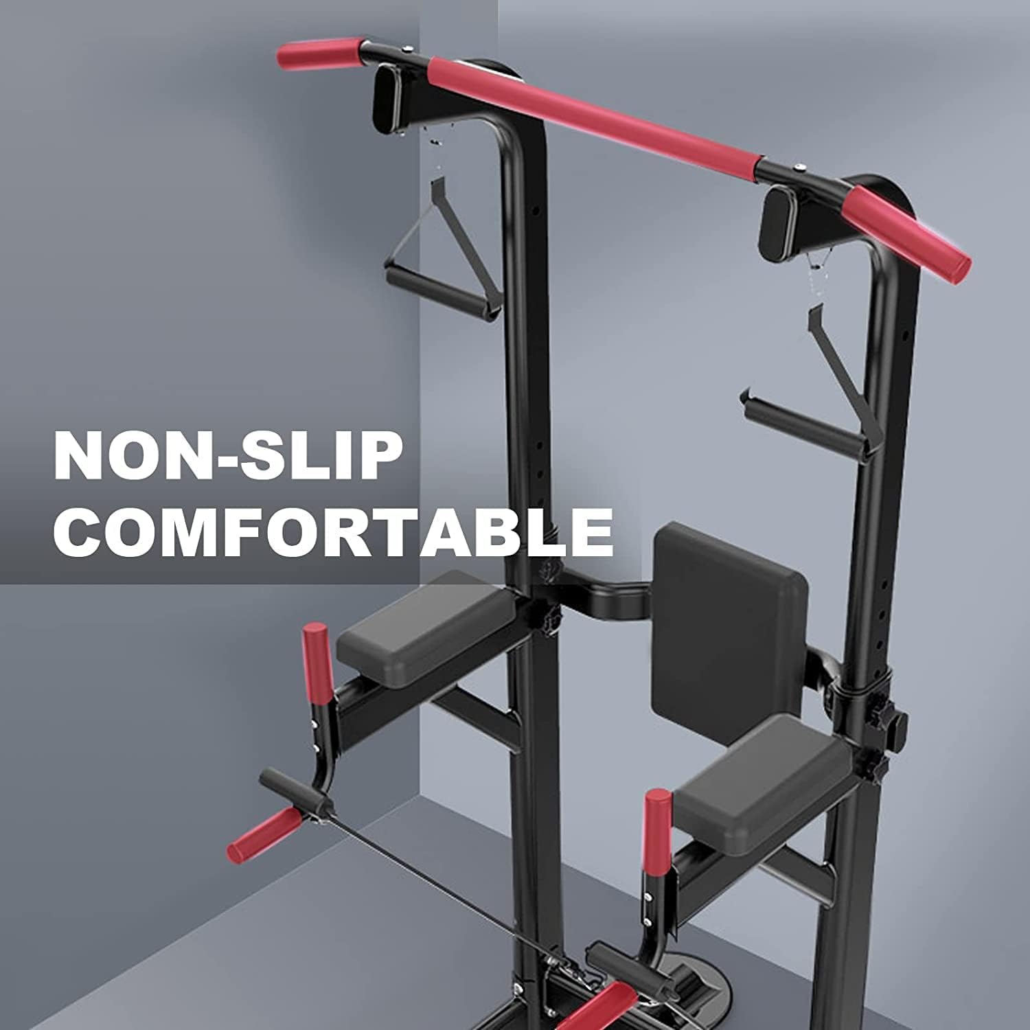 Adjustable Power Tower Pull Up Bar Stand for Home Gym - Multi-Function Strength Training Equipment with 330LBS Capacity for Men & Women - Perfect for Pull Ups, Dips, Push Ups & Full Body Workouts at Home